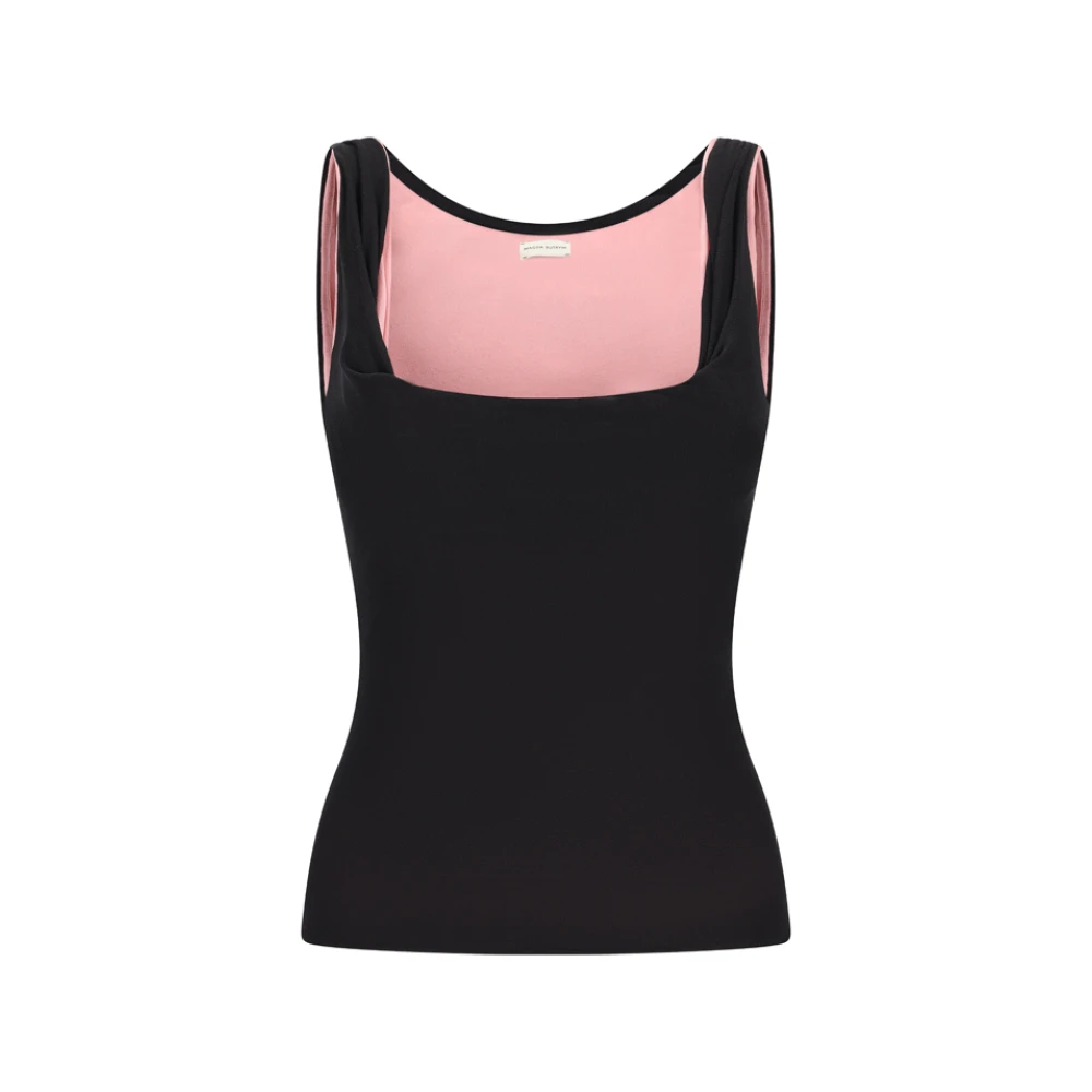 Magda Butrym Women's Black Sleeveless Tops, 2XS, Re25 Blusa 01