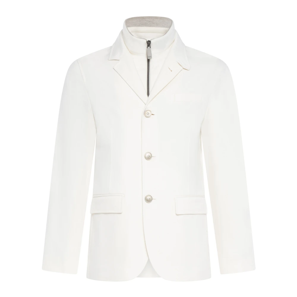 Herno Herren Weiß Einreihiger Blazer