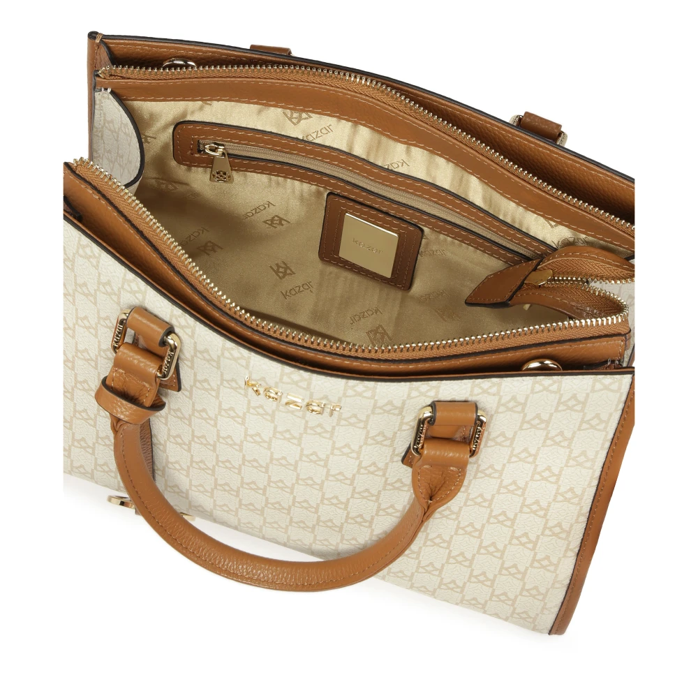 Kazar Handtas met twee handgrepen versierd met monogrammen White Dames