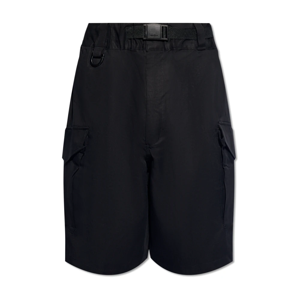Y-3 Gewassen Bermuda Shorts Black Heren