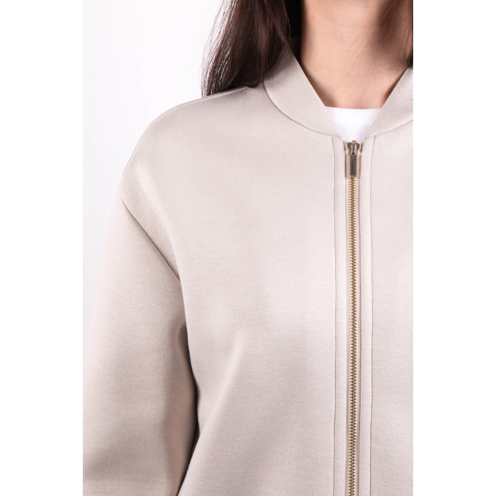 Max Mara Ecru Jas Ghianda Stijl Beige Dames