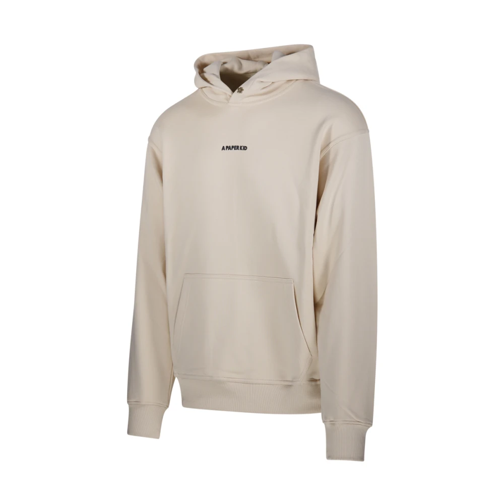 A Paper Kid Zand Hoodie Sweatshirt Beige Heren