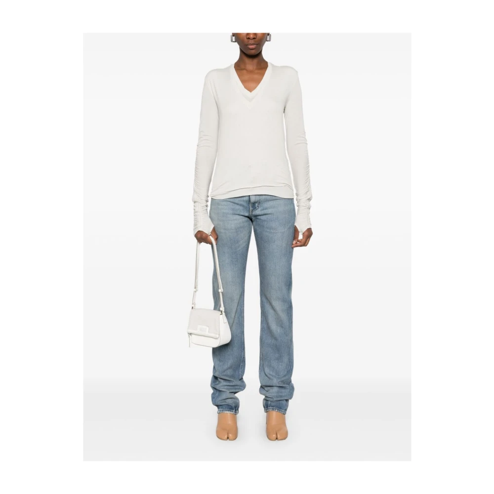 Maison Margiela Blauwe Straight Leg Denim Jeans Blue Dames