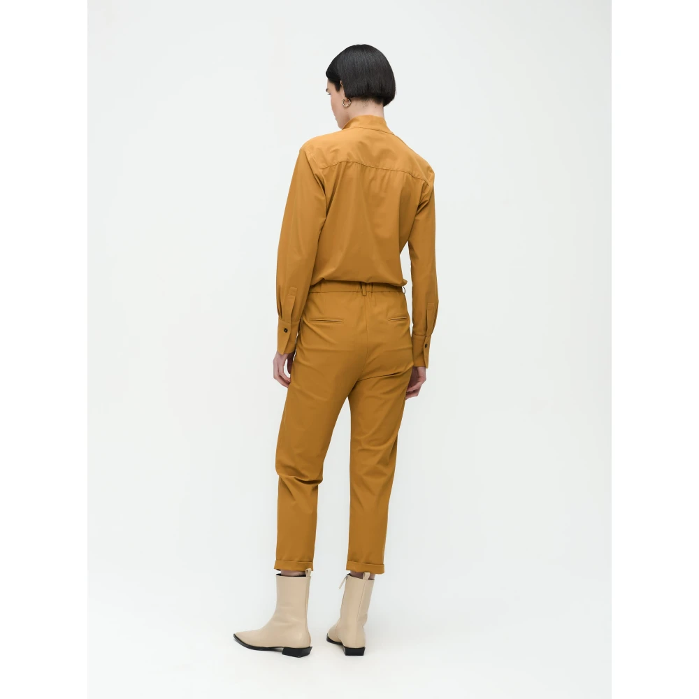 Jane Lushka Magda Blouse Technisch Jersey Yellow Dames