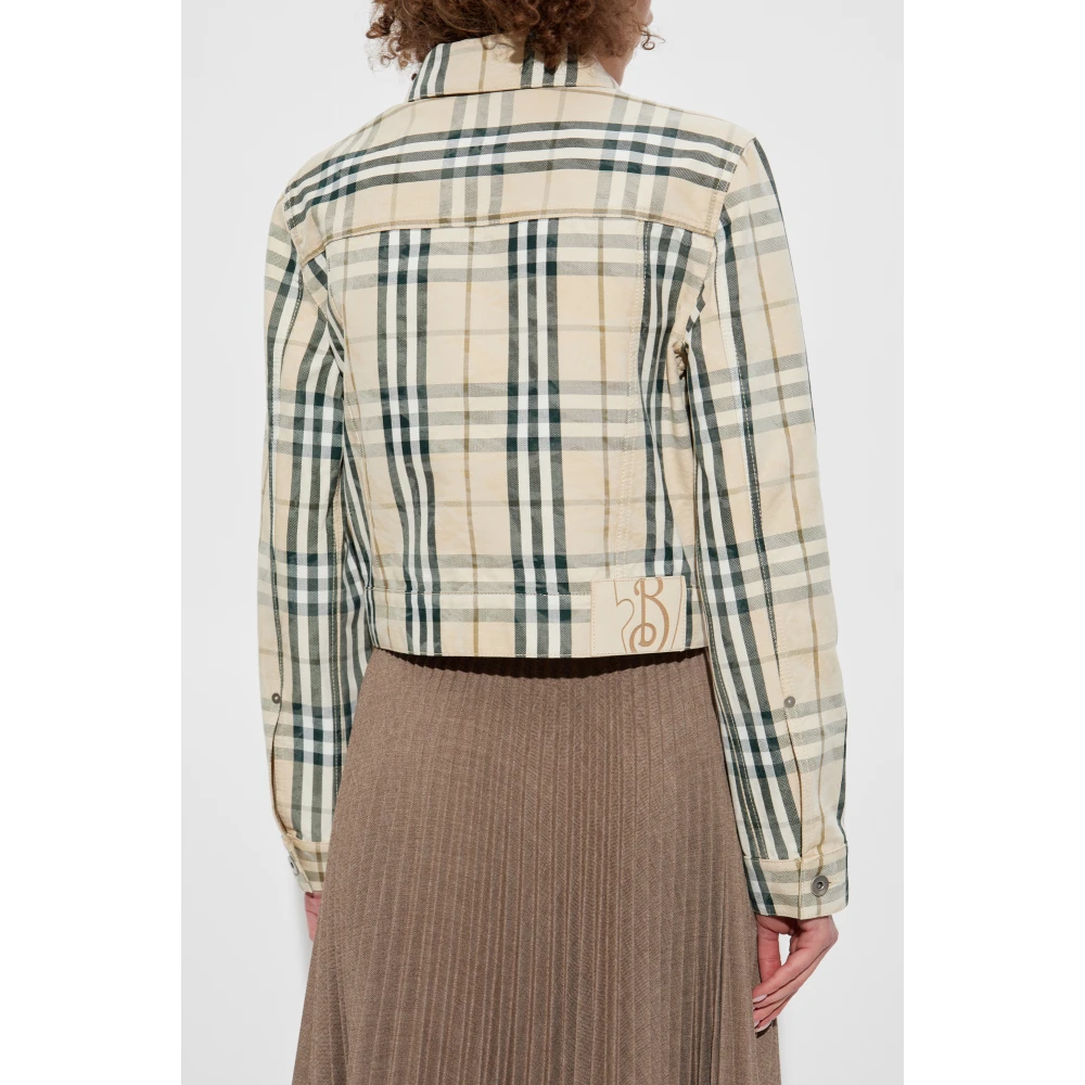 Burberry Jas met ruitpatroon Beige Dames