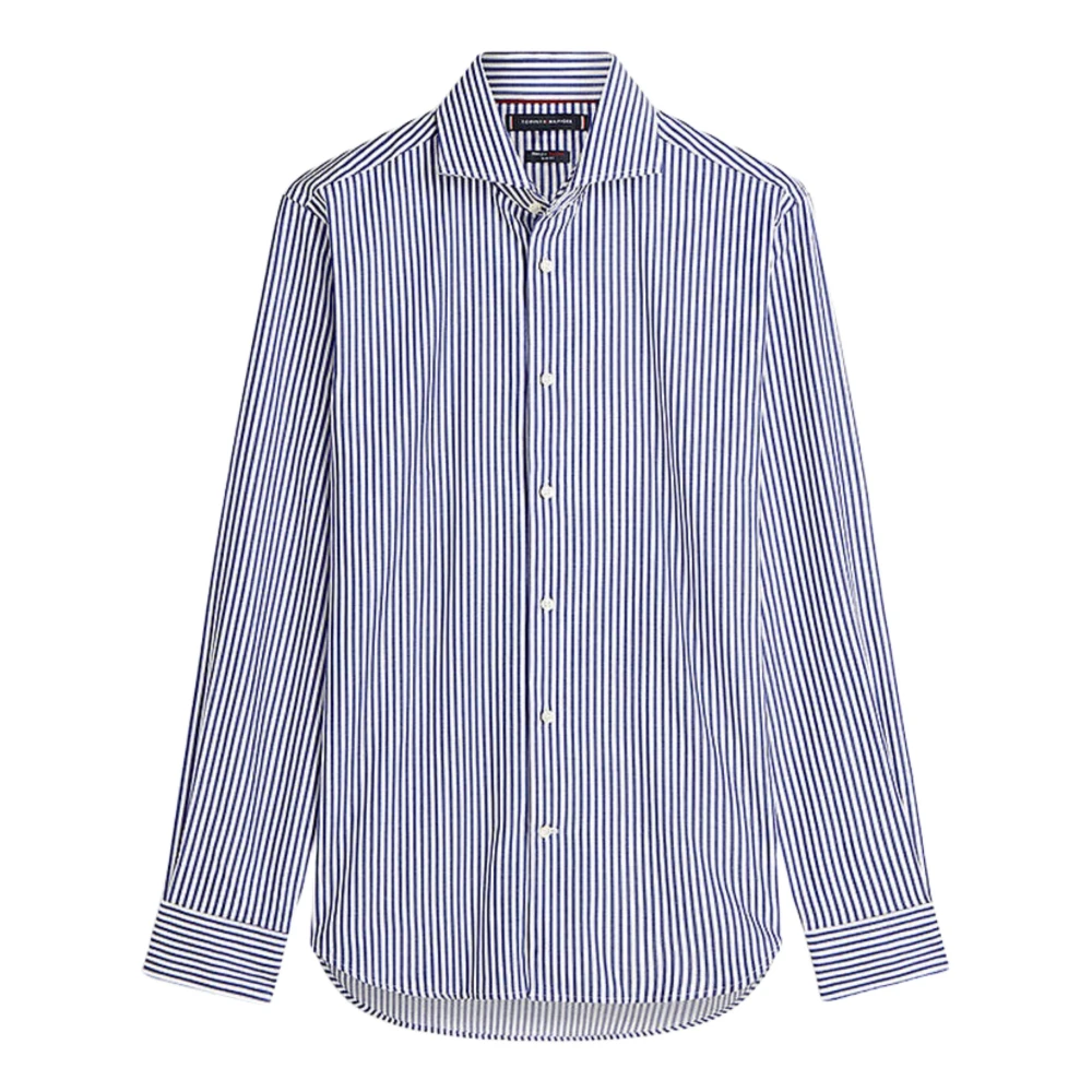 Tommy Hilfiger Men's Blue Casual Shirts, L, Dc Flex Collar Shirt