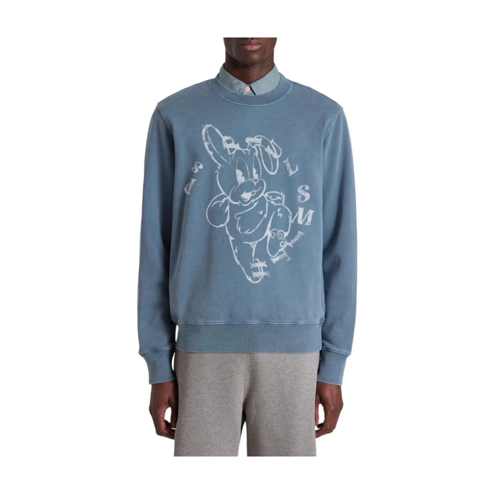 Paul Smith Blauwe Bunny Print Sweatshirt Blue Heren