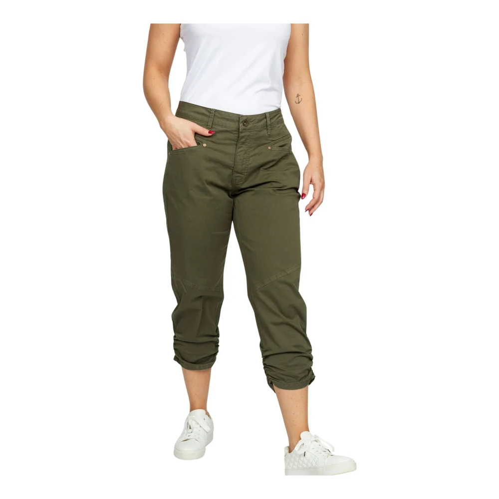 2-Biz Broek met verkorte pijpen Zomerse stijl Green Dames