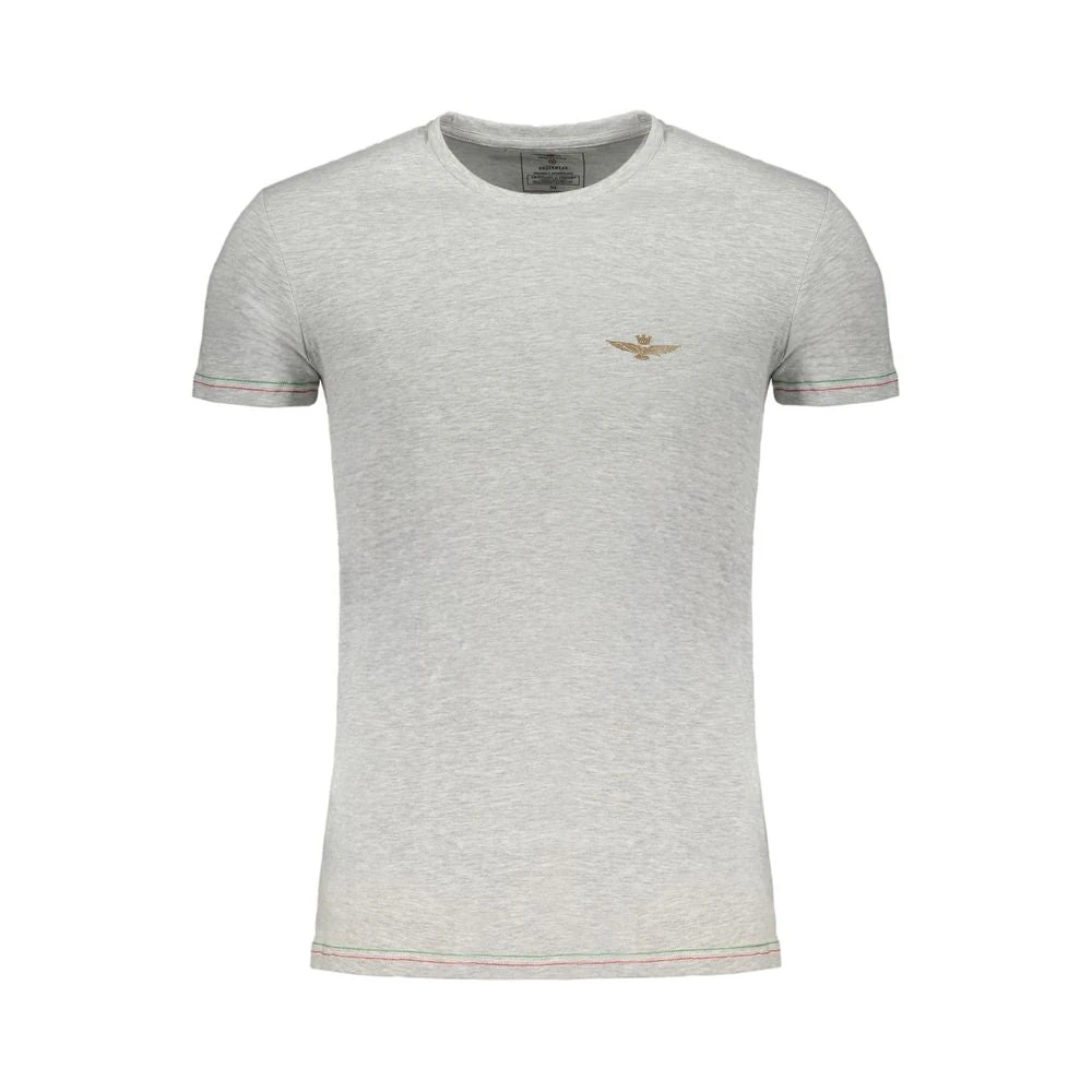 aeronautica militare Grijze Katoenen T-Shirt met Print Gray Heren