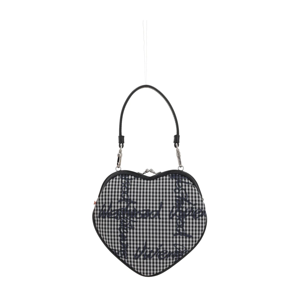 Vivienne Westwood Geruite Geborduurde Clutch met Zilveren Hardware Gray Dames