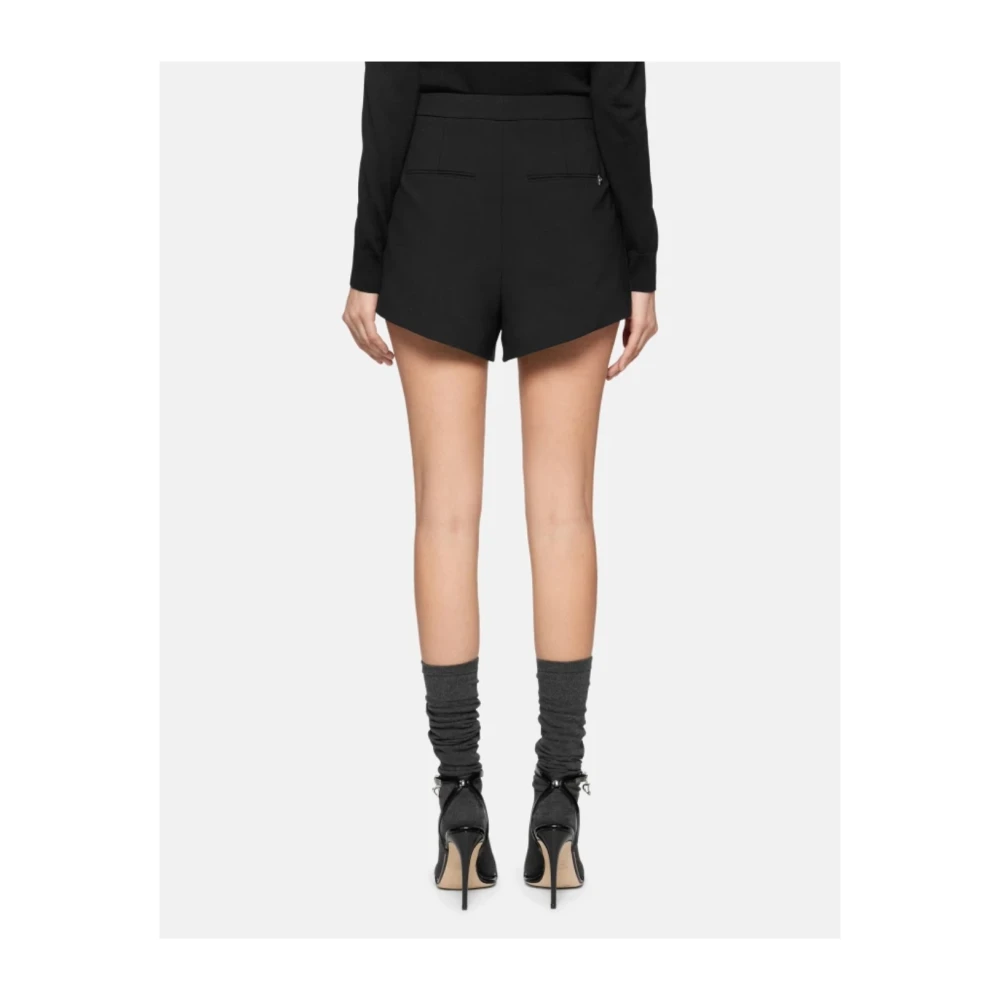 Dondup Reguliere Sandy wollen shorts Black Dames