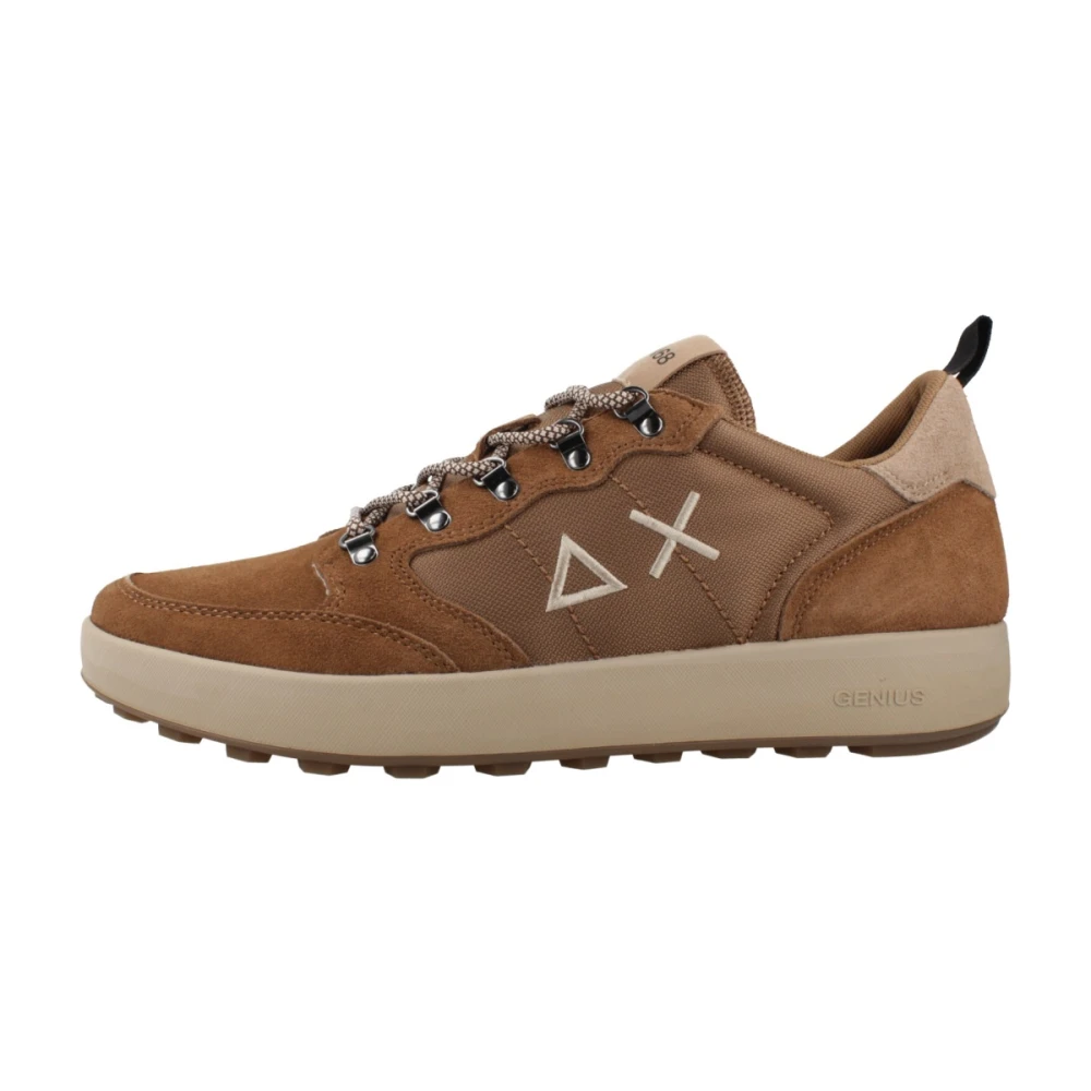 Sun68 Genius Solid Sneaker Heren Schoenen Bruin