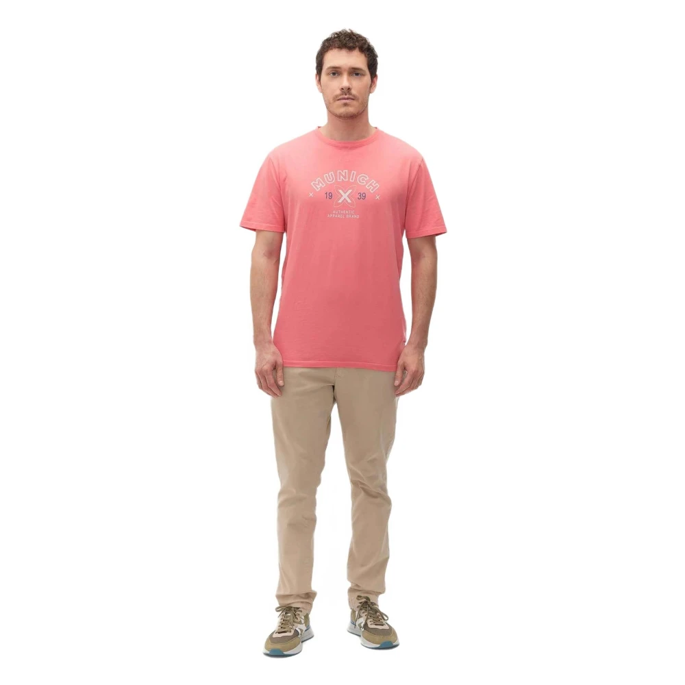 Munich Vintage T-shirt Pink Heren