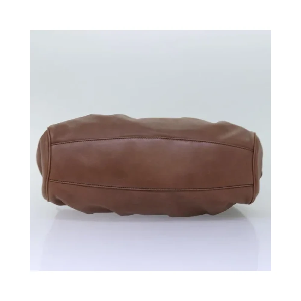Salvatore Ferragamo Pre-owned Leather handbags Brown Dames