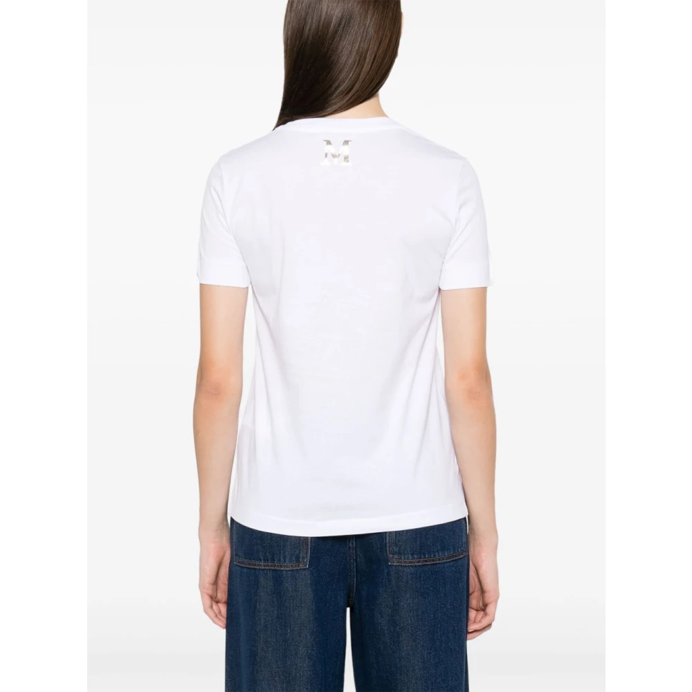 Max Mara Witte Crew Neck T-shirts en Polos White Dames