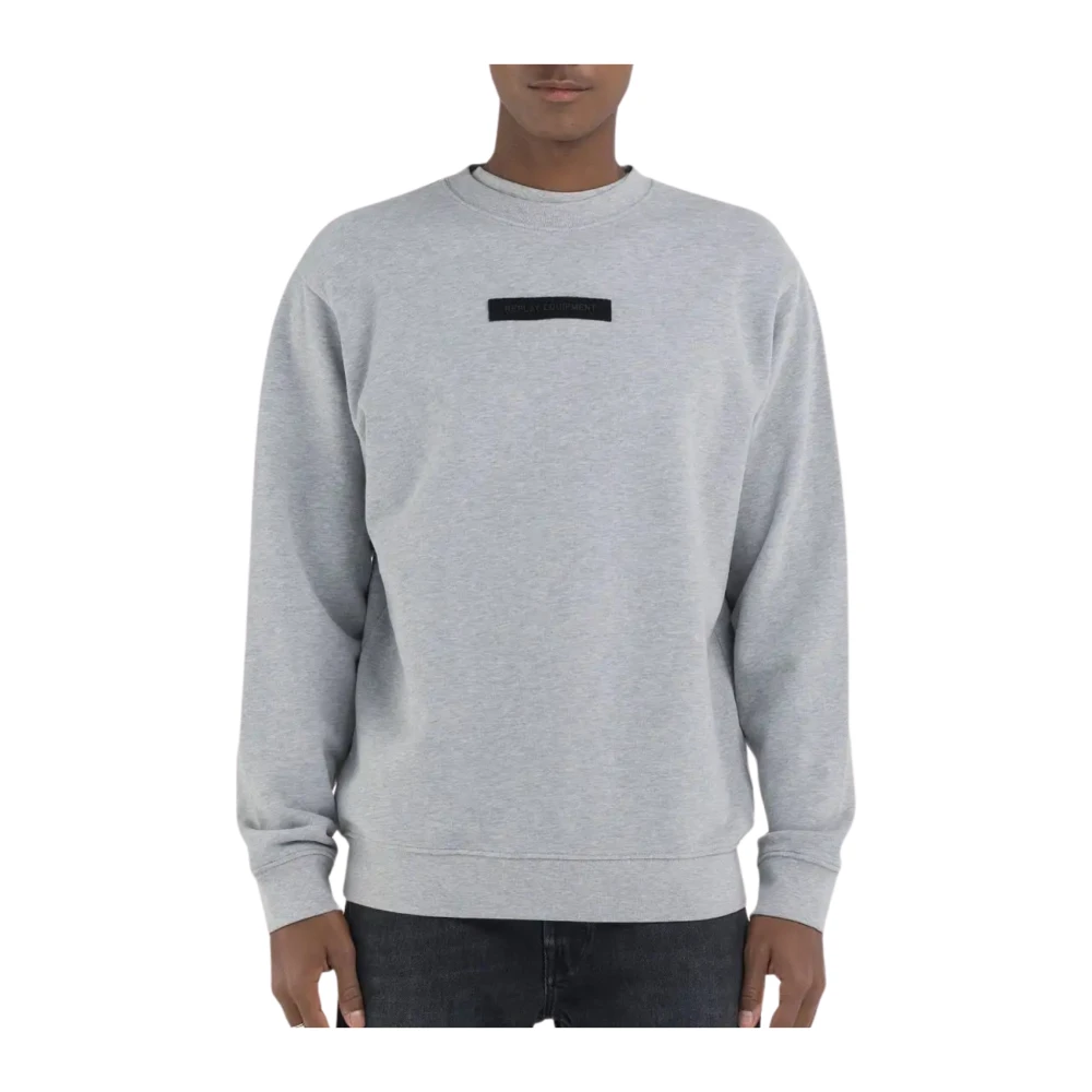 Replay Grijze Melange Sweatshirt Stijlvol Model Gray Heren