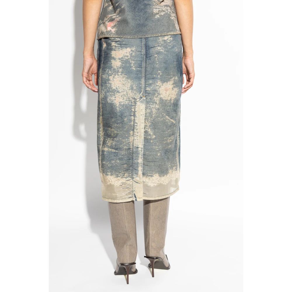 Diesel Rok De-Pra-Fsf Blue Dames