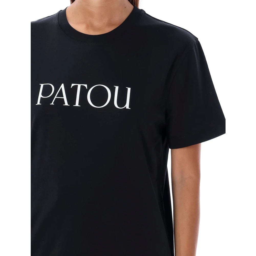 Patou Stijlvol Logo T-shirt Zwart Black Dames