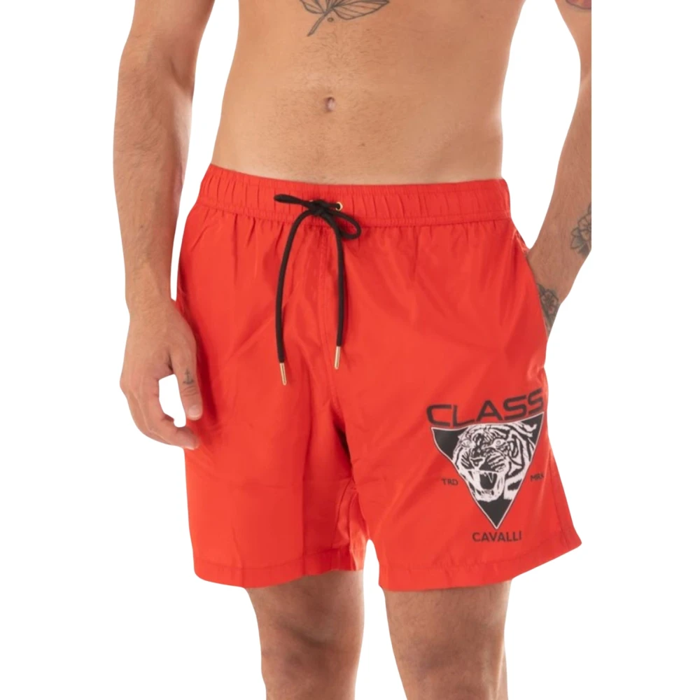 Just Cavalli Mannen Logo Kostuum Red Heren