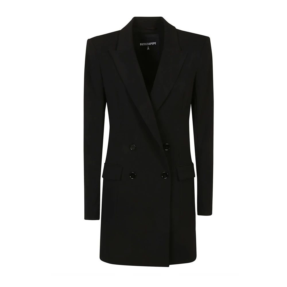 PATRIZIA PEPE Dubbelbreasted jurk Black Dames