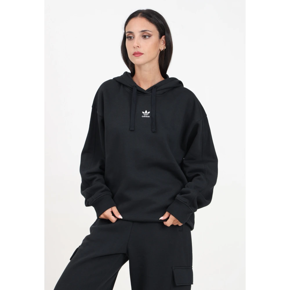 adidas Originals Zwarte Essentials Hoodie Sweater Black Dames