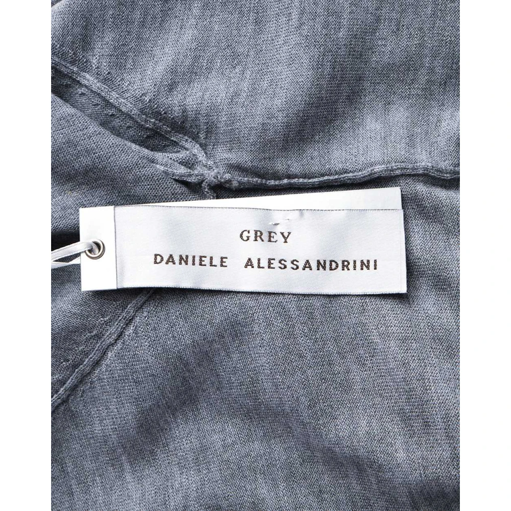 Daniele Alessandrini Klassieke Wollen Gebreide Ronde-Hals Trui Gray Heren