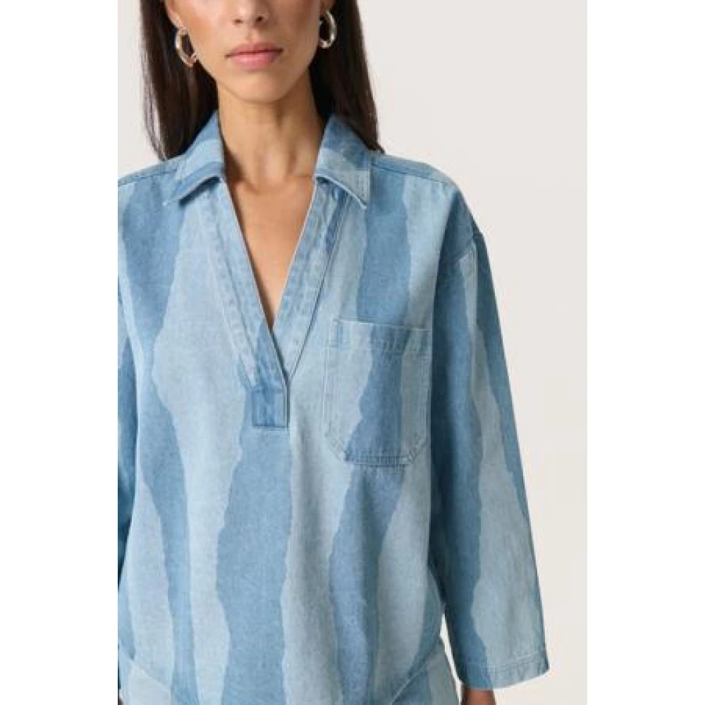 Soaked in Luxury Elegante Blouse Maisa Blue Dames