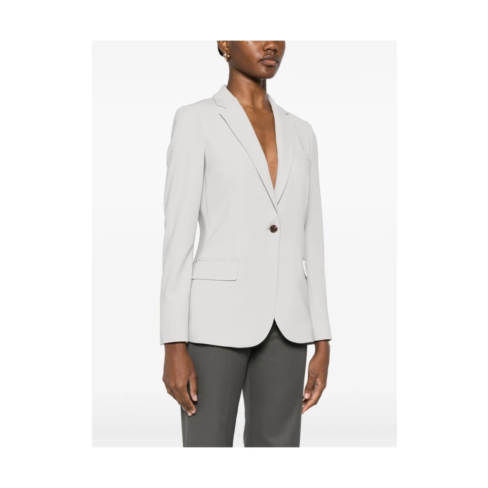 Theory Grijze Geknoopte Jas met Amerikaanse Stijl Gray Dames