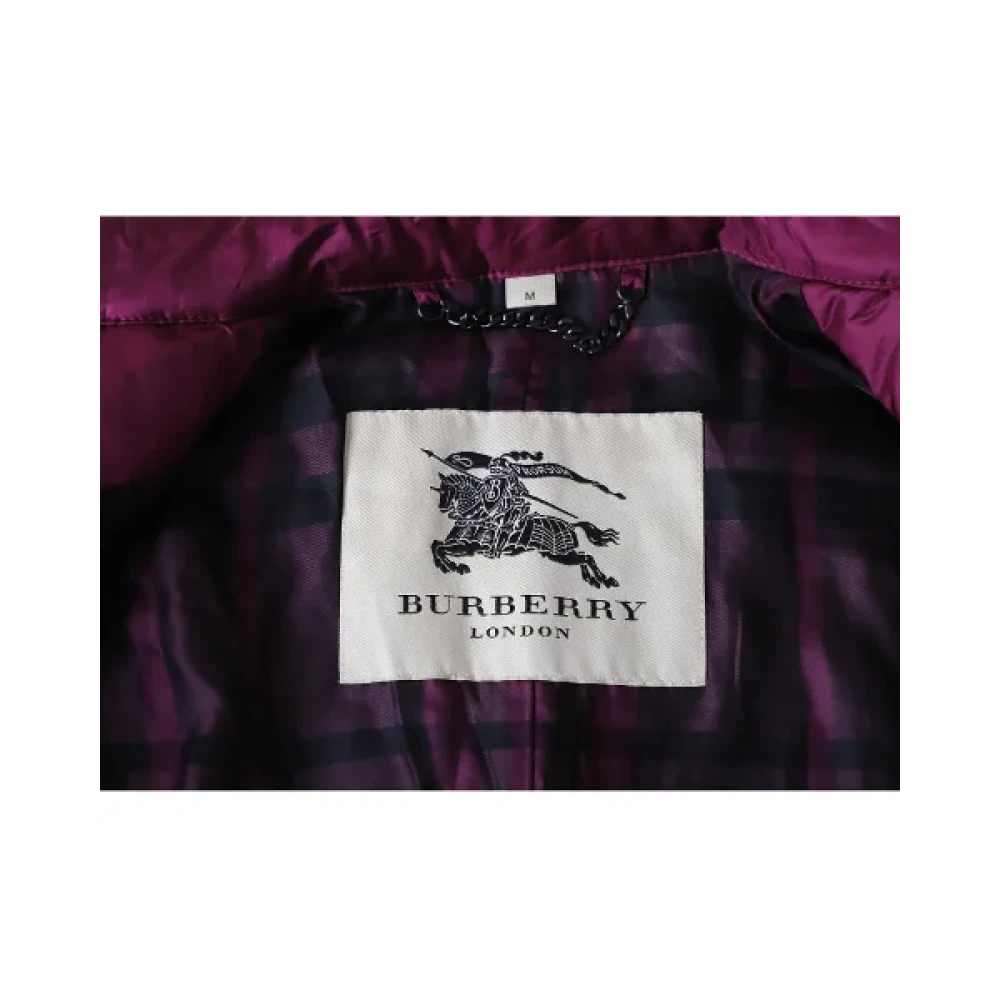 Burberry Vintage Pre-owned Nylon outerwear Purple Dames