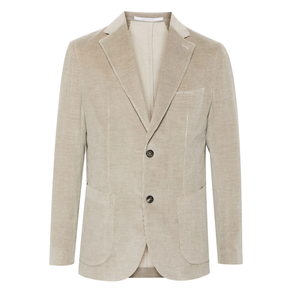 Eleventy Corduroy jas met katoen en wol Beige Heren