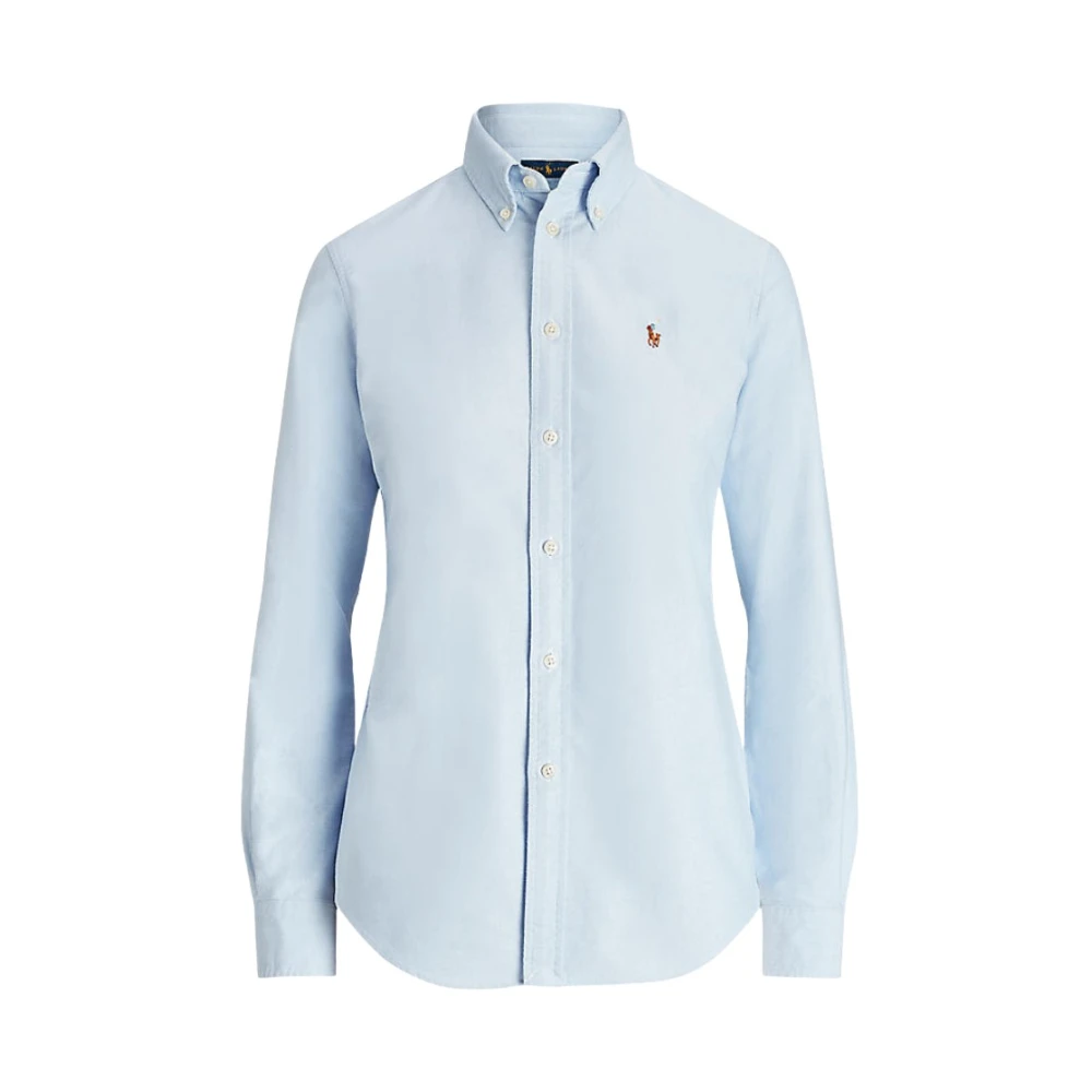 Polo Ralph Lauren Blauw overhemd met lange mouwen en Pony-logo Blue Dames
