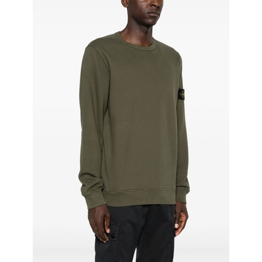 Stone Island Biologisch Katoen Compass Sweatshirt Green Heren
