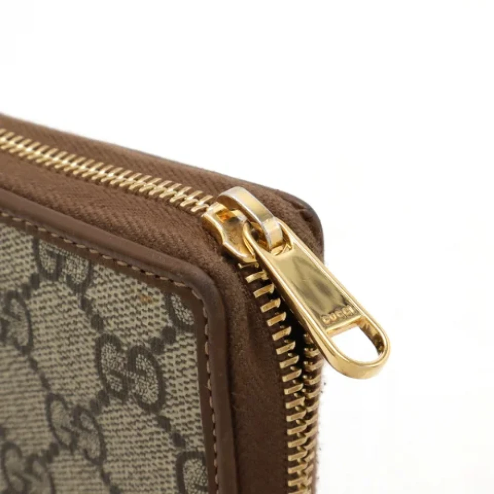 Gucci Vintage Pre-owned Canvas wallets Beige Dames