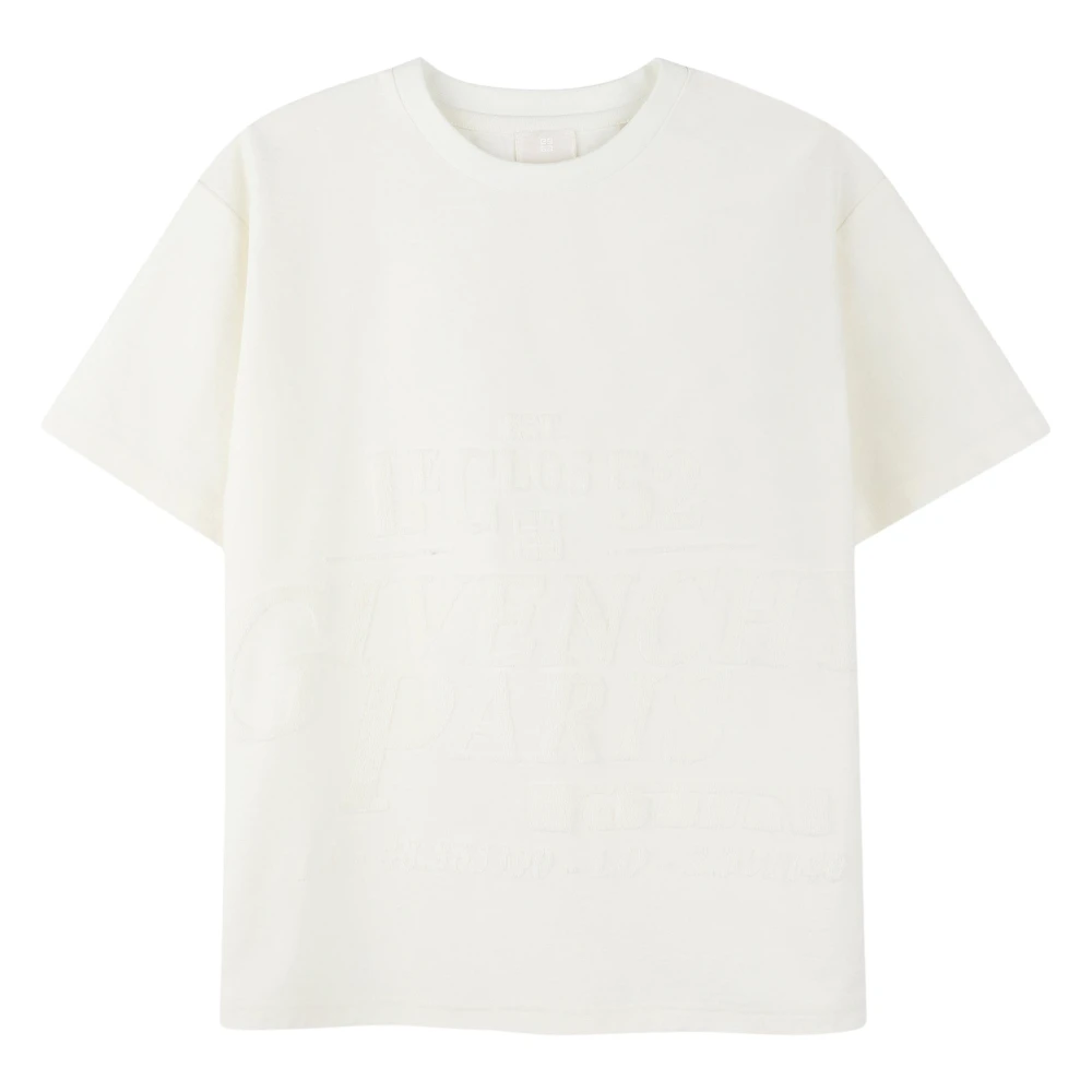 Givenchy Boys White Kids Short Sleeve T-Shirts, 4 Y, Jacquard Logo T-Shirt