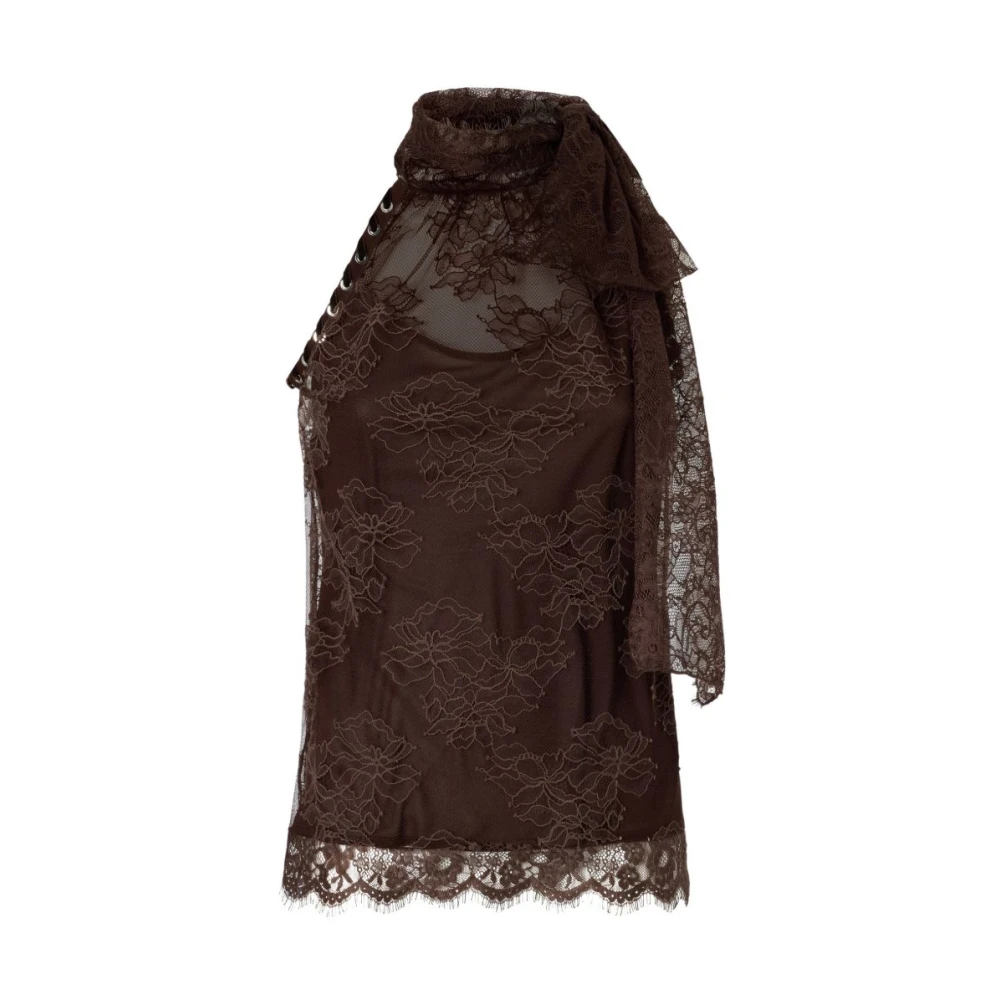 Pinko Top - Female - Sleeveless Tops - Brown - L - Tops
