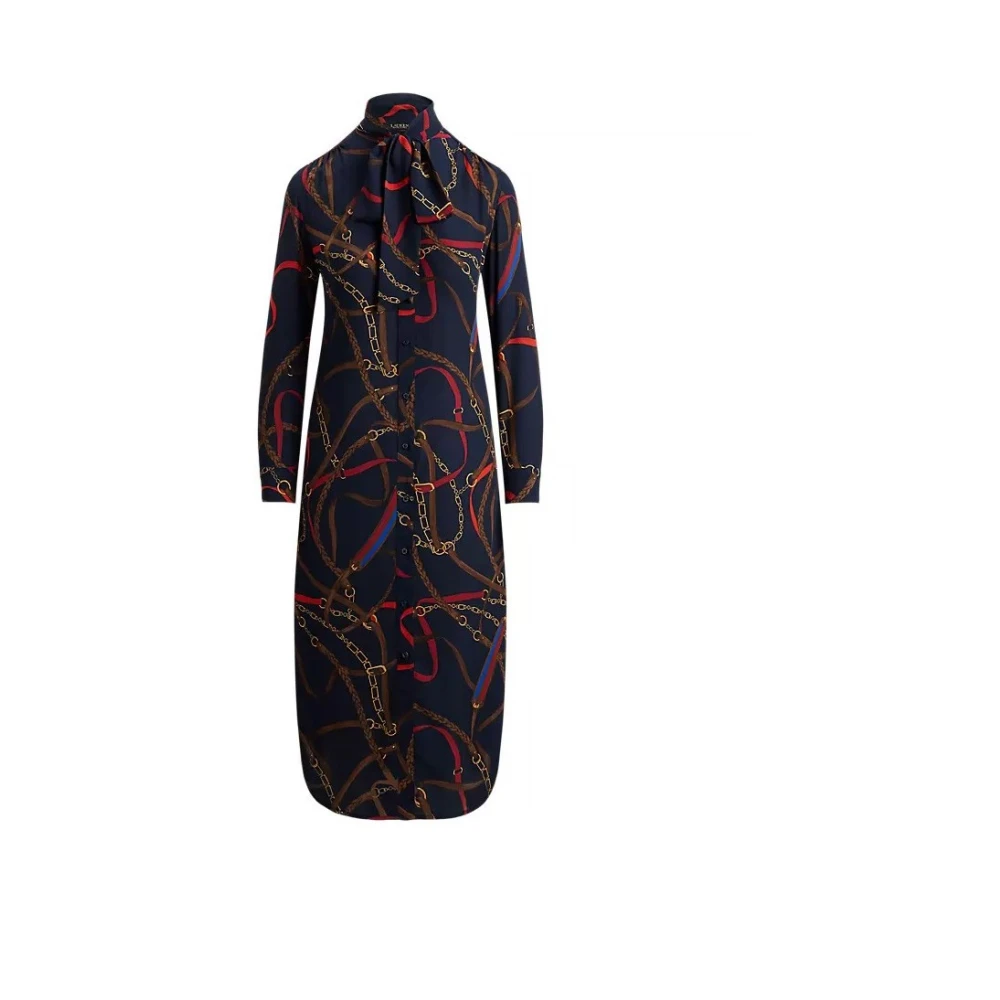 Ralph Lauren Donna Blu Abiti, L, New,