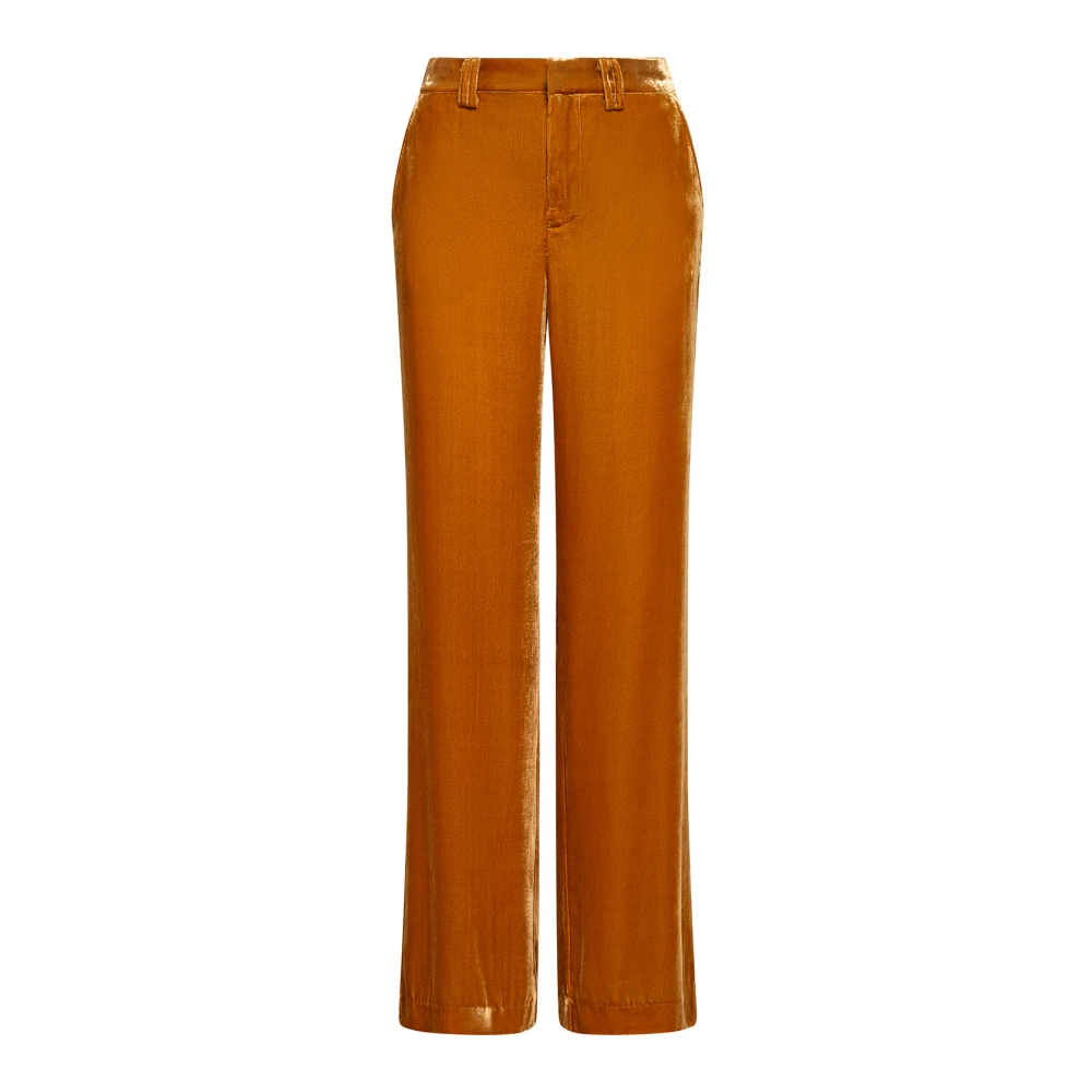 Maliparmi Fluid Velvet Broek Yellow Dames