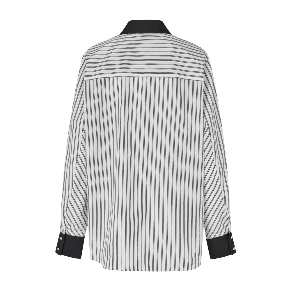 Cras Gestreept overhemd met strass knopen Multicolor Dames