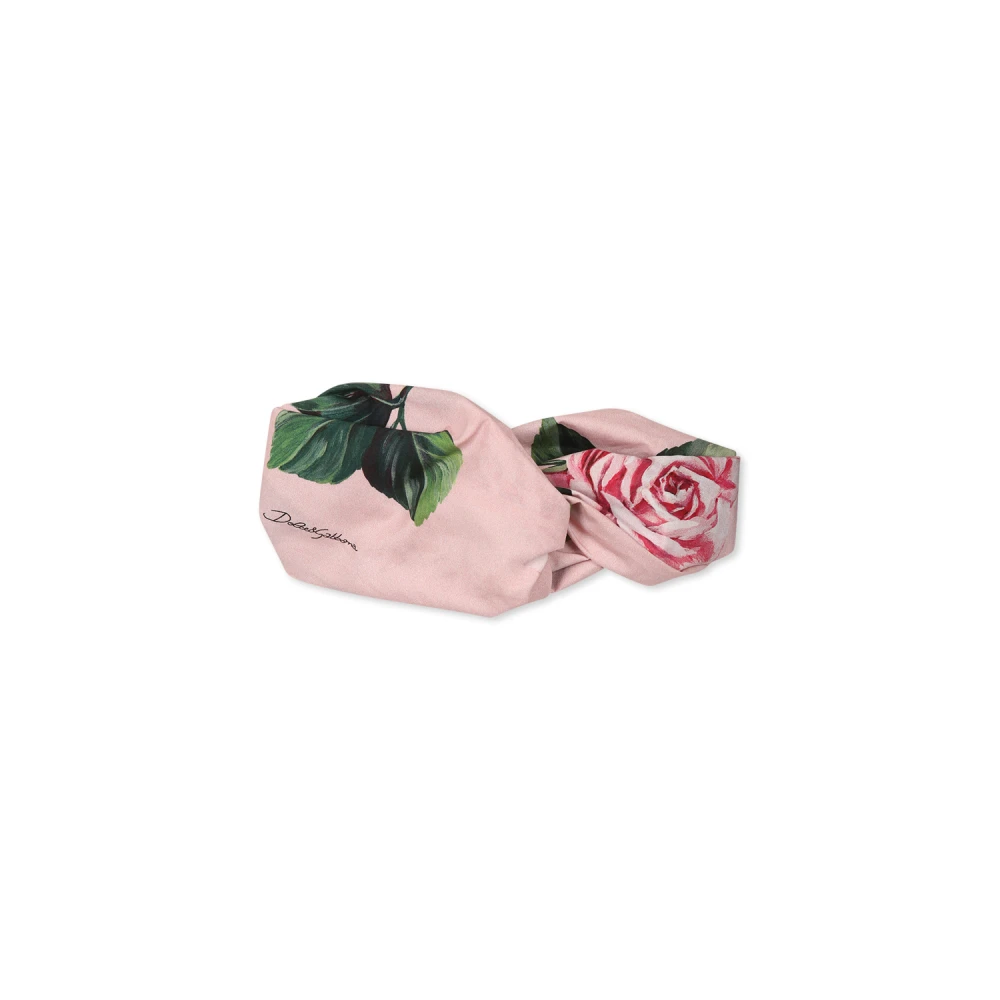 Dolce & Gabbana Rosmönster Rosa Hårband Pink, Flicka