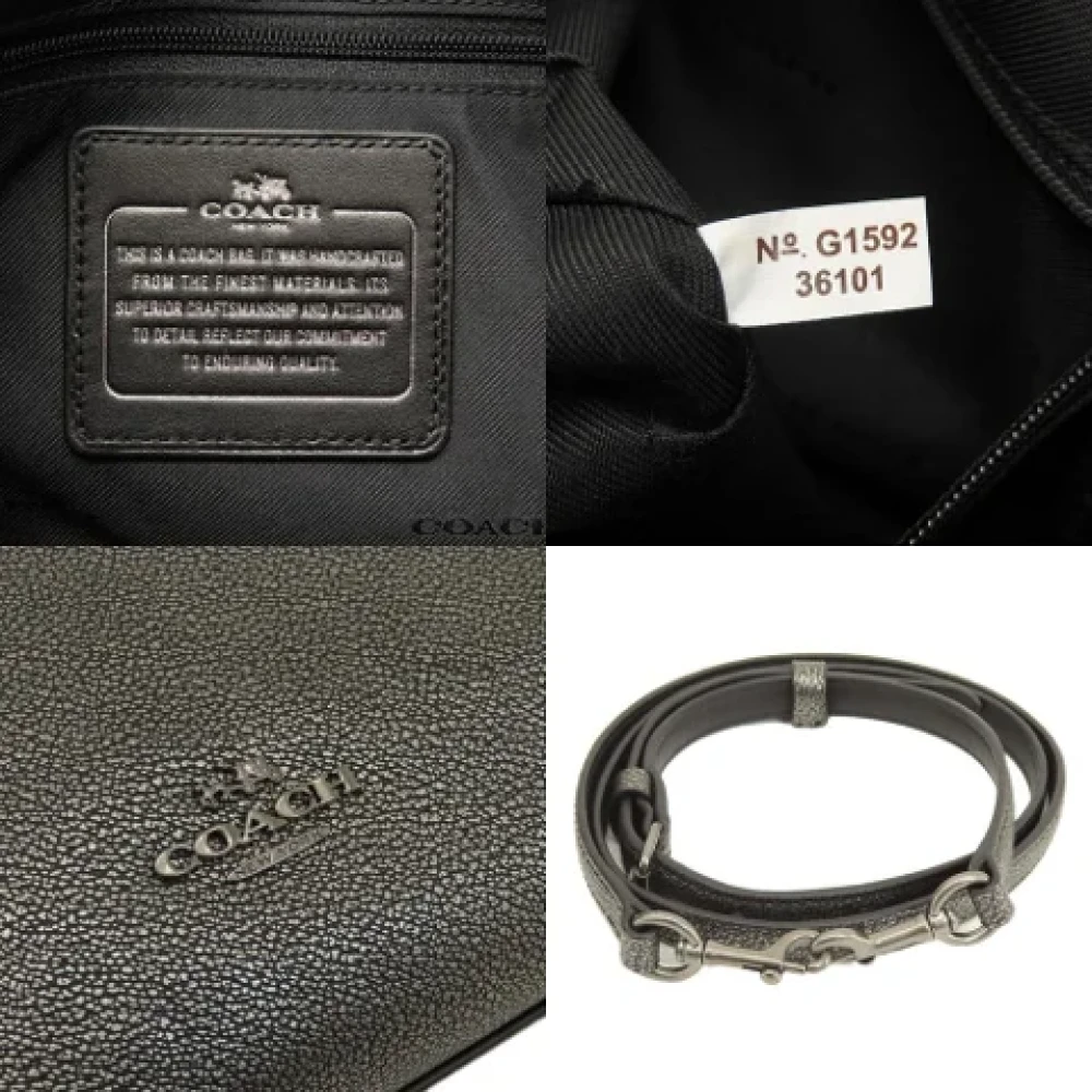 Coach Pre-owned Leather handbags Gray Dames