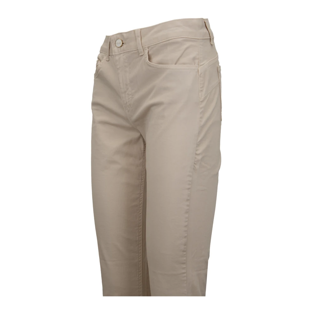 Liu Jo Ritssluiting Knoop Dames Jeans Beige Dames