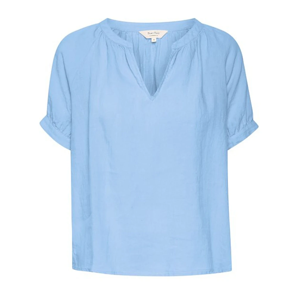 Part Two Women's Blue Blouses, L, Dusk Linen Blouse