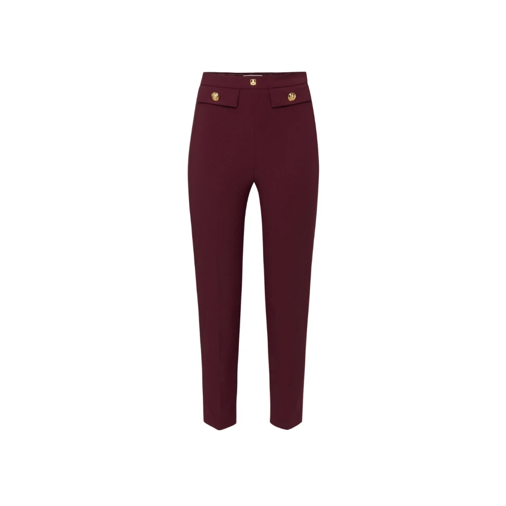 Elisabetta Franchi Rechte lijn broek Red Dames