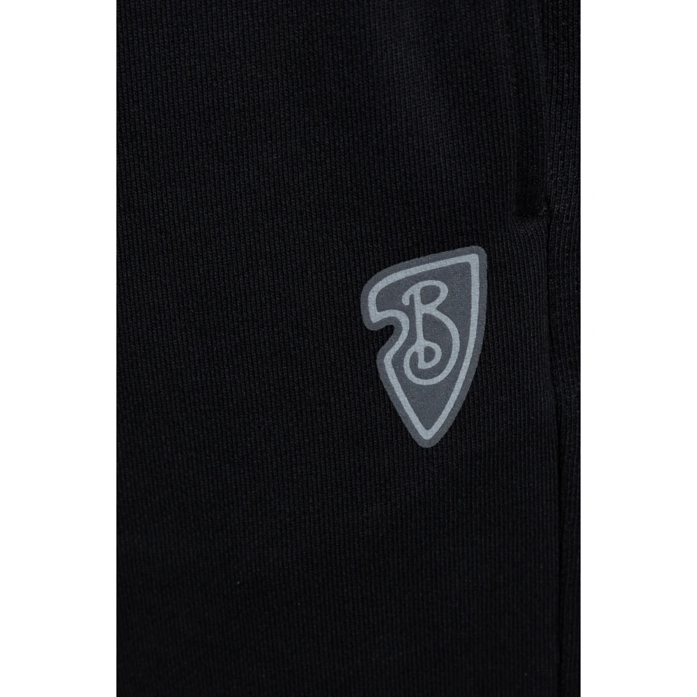 Burberry Sweatpants met bedrukt logo Black Heren