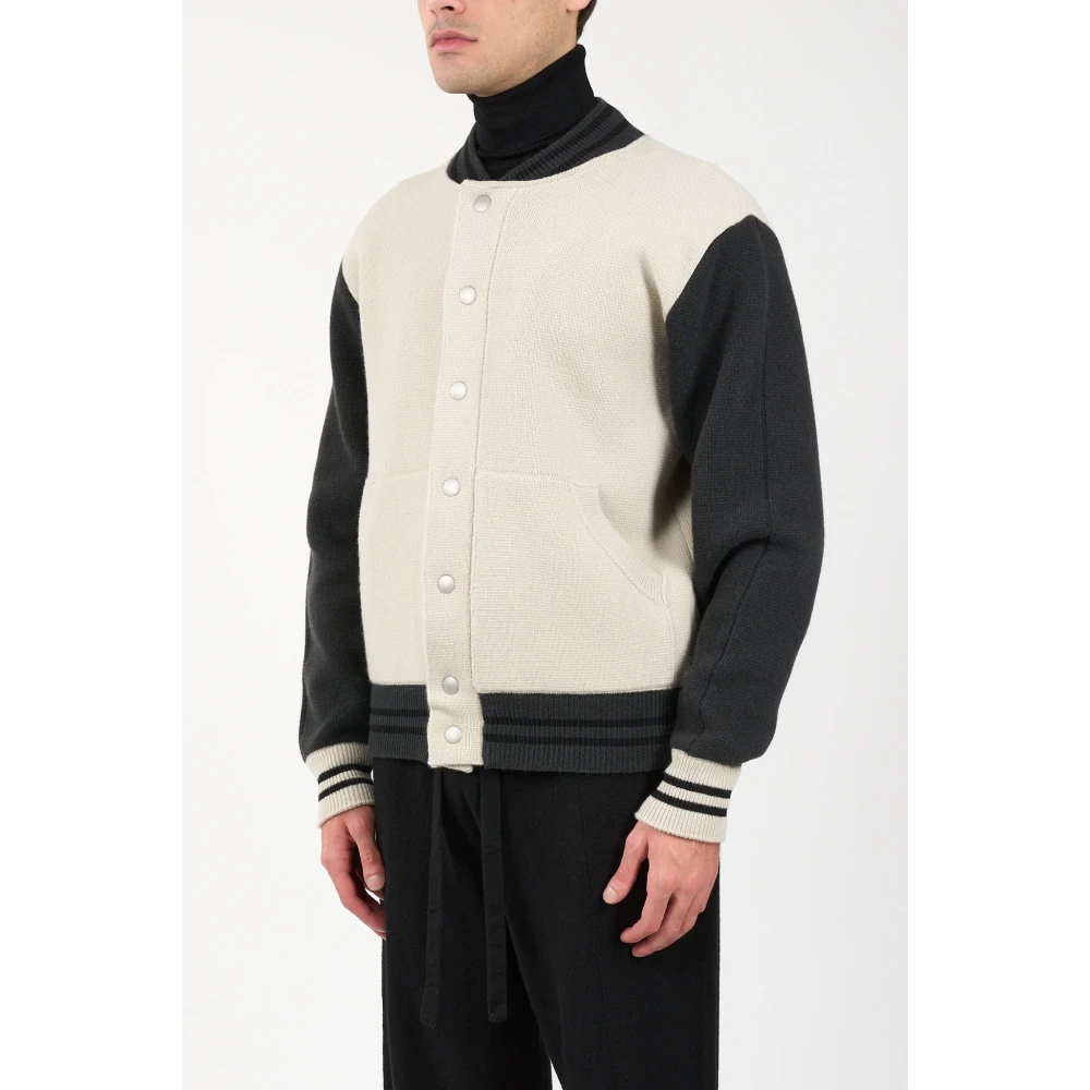 Roberto Collina Merino Wol Varsity Jack White Heren