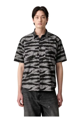 Camo Mönster Chambray Skjorta SS