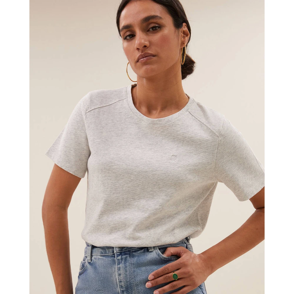By-Bar Logo Top T-shirt Gray Dames