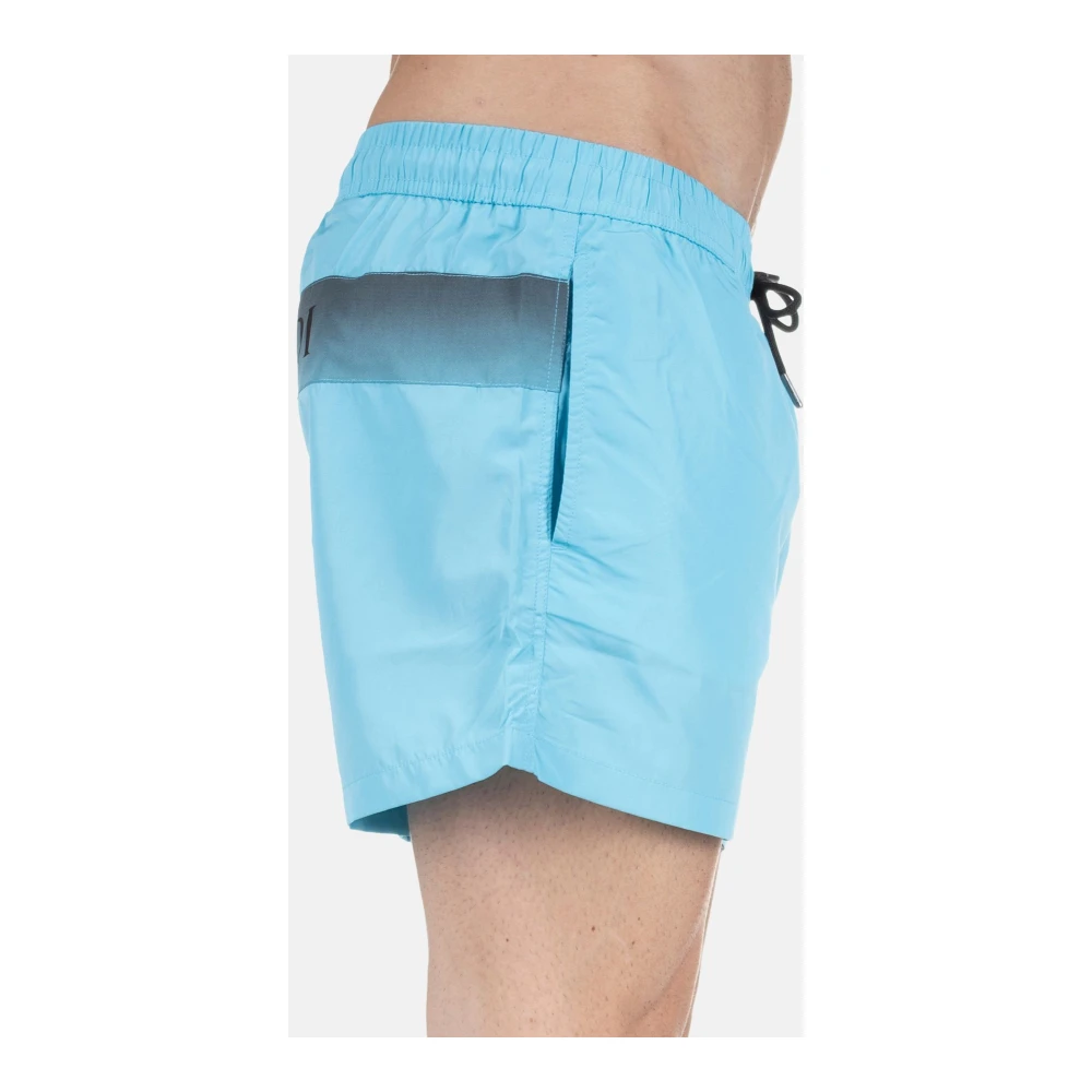 Trussardi Heren Zwemkleding Vertical Logo Blue Heren