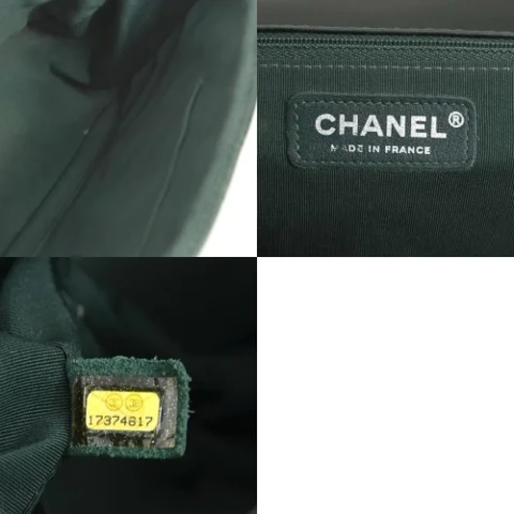 Chanel Vintage Pre-owned Leather shoulder-bags Green Dames