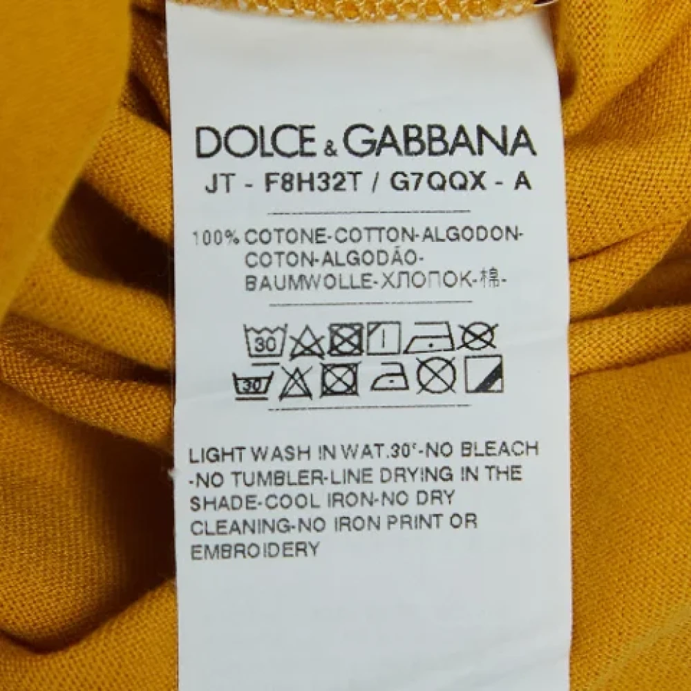 Dolce & Gabbana Pre-owned Cotton tops Yellow Dames